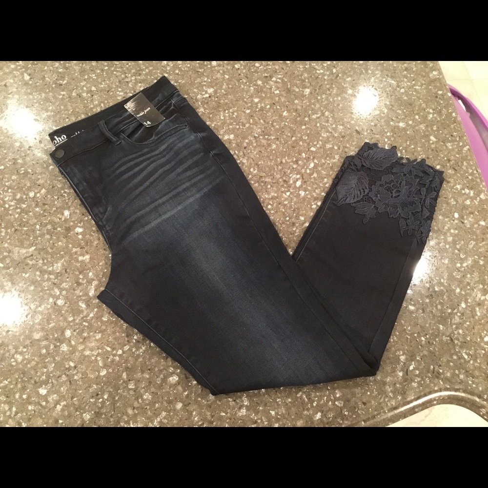 New York And Company embellished jeans  skinny 14